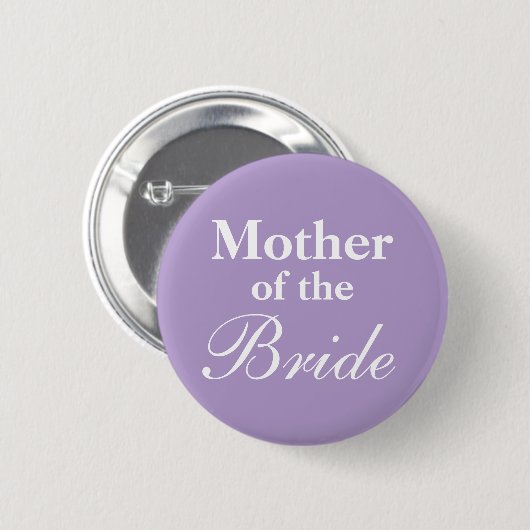 Elegant Mother of the bride lavender purple button 缶バッジ (正面&裏面)