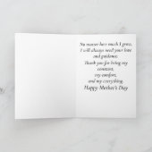 Elegant Mother’s Day, Floral Gold Moon Design カード (内部)