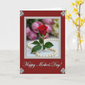 Elegant Mothers Day Beads Card カード (黄色い花)
