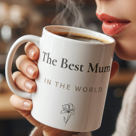 Elegant Mother's Day Mug | Minimal Floral Mug コーヒーマグカップ