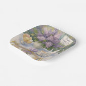 Elegant Mother's Day Purple Lilacs Flowers  ペーパープレート (傾斜あり)
