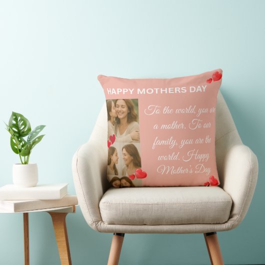 Elegant Mother's Day Quote Throw Pillow クッション (椅子)