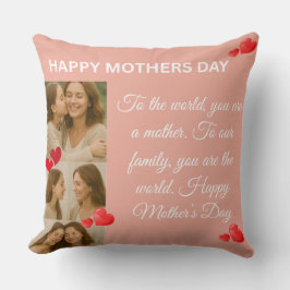 Elegant Mother's Day Quote Throw Pillow クッション