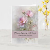 Elegant Mother's Day Wishes Classic Pink Rose  カード (黄色い花)