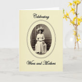Elegant Mothers Day Woman Card カード (黄色い花)