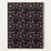 Elegant Moths Flowers and Moons Mystical Pattern プランナー手帳 (裏面)