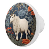 Elegant Mountain Goat William Morris Inspired  セラミックノブ (右)