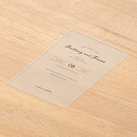 Elegant Mountain Wedding Invitation アクリル招待状 (レイダウン)