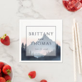 Elegant Mountain Wedding Invitation スタンダードカクテルナプキン (インサイチュ)