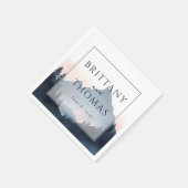 Elegant Mountain Wedding Invitation スタンダードカクテルナプキン (角)