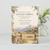 Elegant Mountain Wedding Invitation 招待状 (スタンド正面)