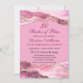 Elegant & Mpdern Shades of Pink Birthday Party 招待状 (正面)