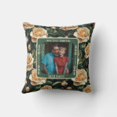 Elegant Mr And Mrs 3Th Anniversary Throw Pillow  クッション (裏面)
