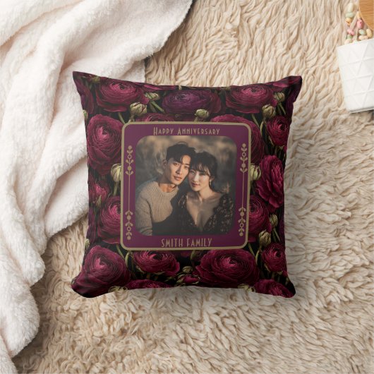 Elegant Mr And Mrs 5Th Anniversary Throw Pillow クッション (ブランケット)