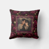 Elegant Mr And Mrs 5Th Anniversary Throw Pillow クッション (裏面)