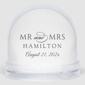 Elegant Mr and Mrs Black Wedding Monogram Photo (裏面)