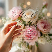 Elegant Mr & Mr Script Calligraphy アクリル招待状