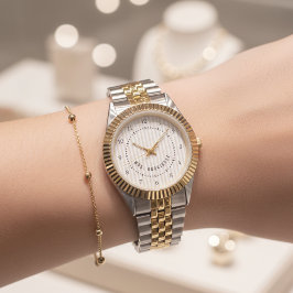 Elegant Mr & Mrs Watch, Custom Gift for Weddings 腕時計