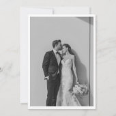 Elegant Mr & Mrs Wedding Photo Script Calligraphy  招待状 (裏面)