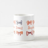 Elegant Mug with Romantic Bows - Personalized Gift コーヒーマグカップ (中央)