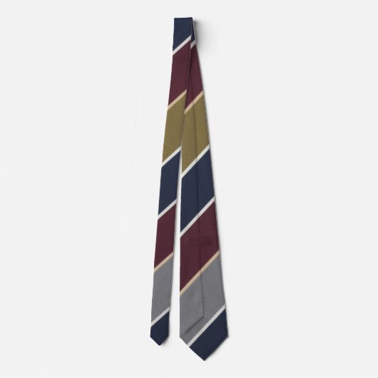 Elegant Multi-Color Regimental Striped ネクタイ (裏面)