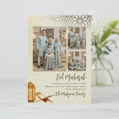 Elegant Multi-Photo Geometric Islamic Eid Mubarak  シーズンカード (スタンド正面)