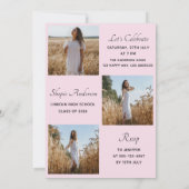 Elegant Multi Photo Graduation Party 招待状 (裏面)