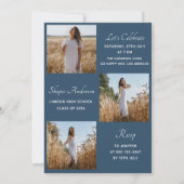 Elegant Multi Photo Graduation Party 招待状 (裏面)