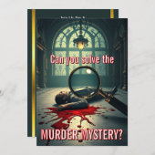Elegant Murder Mystery Party Theme 招待状 (正面/裏面)