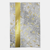 elegant music notes pattern kitchen towel キッチンタオル (縦)