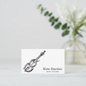 Elegant Music Teacher Keys Musical Business Card 名刺 (スタンド正面)