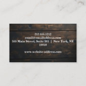 Elegant Music Teacher Piano Keys Musical wooden 名刺 (裏面)