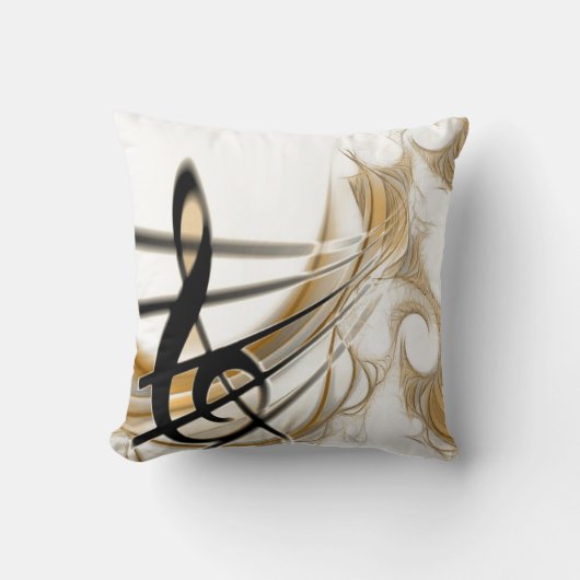 Elegant Musical Note Ceramic Cushion クッション (正面)