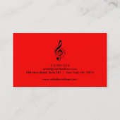 Elegant Musician Business card with Music Note 名刺 (裏面)