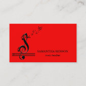 Elegant Musician Business card with Music Note 名刺 (正面)