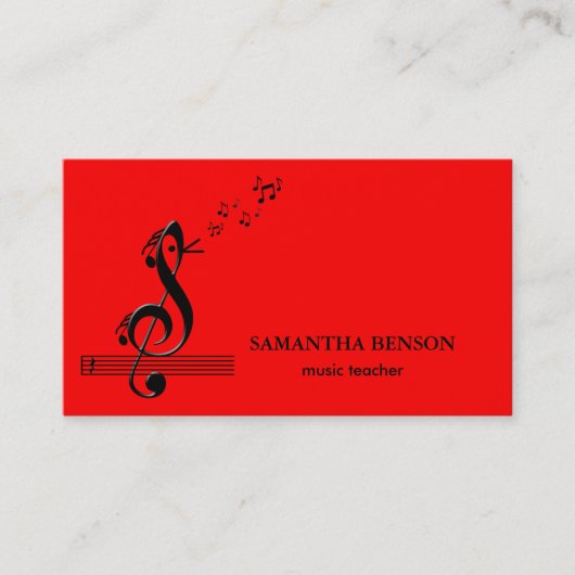 Elegant Musician Business card with Music Note 名刺 (正面)