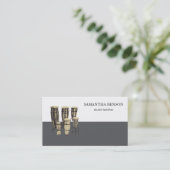 Elegant Musician Business card with Musical drums 名刺 (スタンド正面)