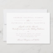 Elegant Musk Pink Formal Calligraphy Wedding 招待状 (正面)