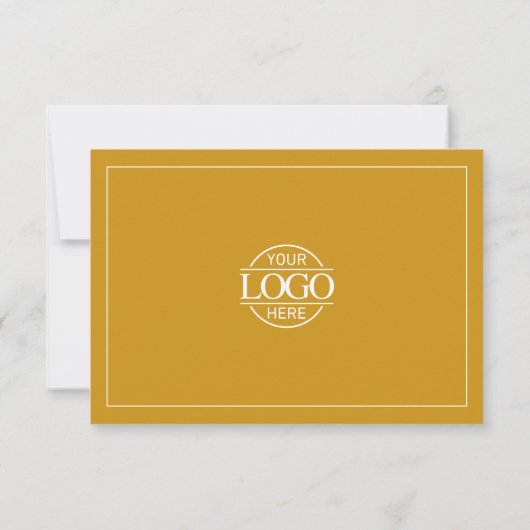 Elegant Mustard Business Gift Certificate Logo (裏面)
