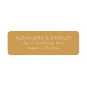 Elegant Mustard Minimalist ラベル (正面)