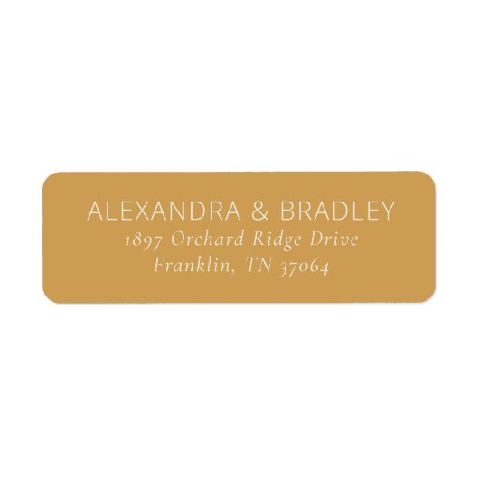 Elegant Mustard Minimalist ラベル (正面)