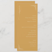 Elegant Mustard Minimalist Menu メニュー (正面/裏面)