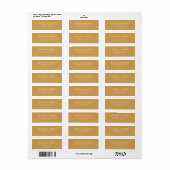 Elegant Mustard Serif Return Address Labels ラベル (フルシート)