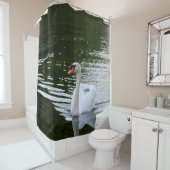 Elegant Mute Swan シャワーカーテン (インサイチュ)