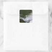 Elegant Mute Swan スクエアシール (バッグ)