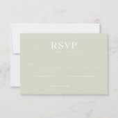 Elegant Muted Green RSVP Card (正面)
