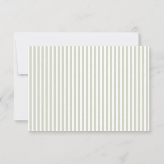 Elegant Muted Green RSVP Card (裏面)