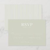 Elegant Muted Green RSVP Card (正面/裏面)