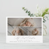 Elegant My First Christmas Baby Photo Announcement 招待状 (スタンド正面)