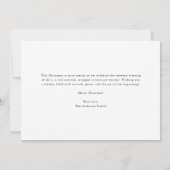 Elegant My First Christmas Baby Photo Announcement 招待状 (裏面)